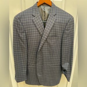 Peter Millar Bue and Gray Checked Sport Coat.  Size 42R